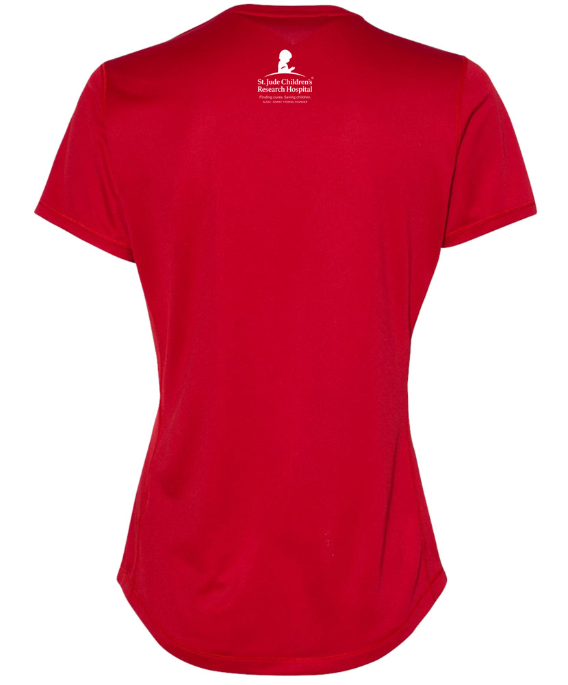 Women's Adidas Run Together Performance Red T-Shirt - St. Jude Gift Shop